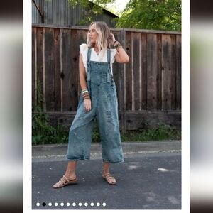 Three Bird Nest Blue Wide Leg Jumpsuit